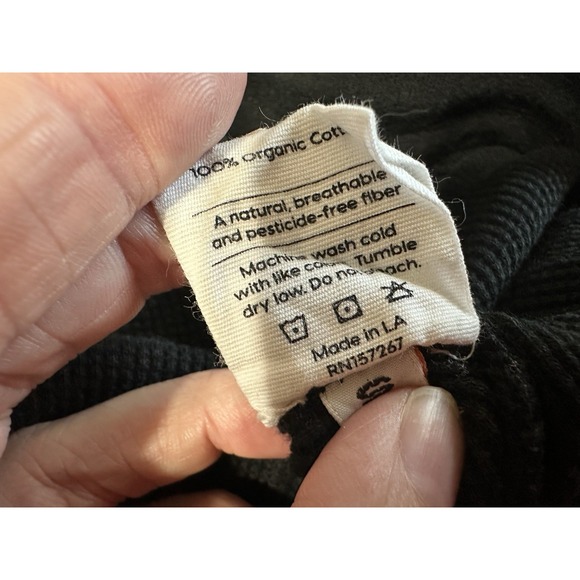 Mate the Label Organic Cotton Thermals Women's Black Jogger Pants - Picture 7 of 7